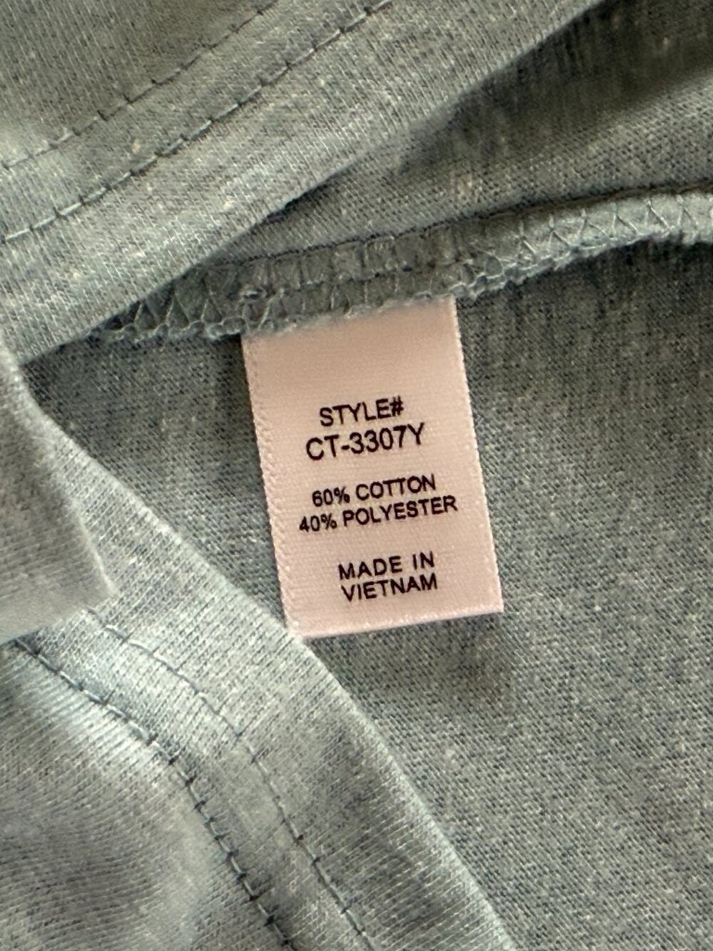 Zenana Premium Cotton High Thread Count Rolled Short Sleeve Dusty Teal Tee Shirt - Picture 6 of 7